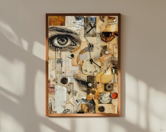 Kubistischer Kunstdruck: Abstraktes geometrisches modernes Wohndekor