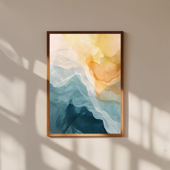 Lyrical Abstraction Painting Print | Expressive Colorful Modern Wall Art | Poetic Abstract Fine Art Decor, Framed Wall Art