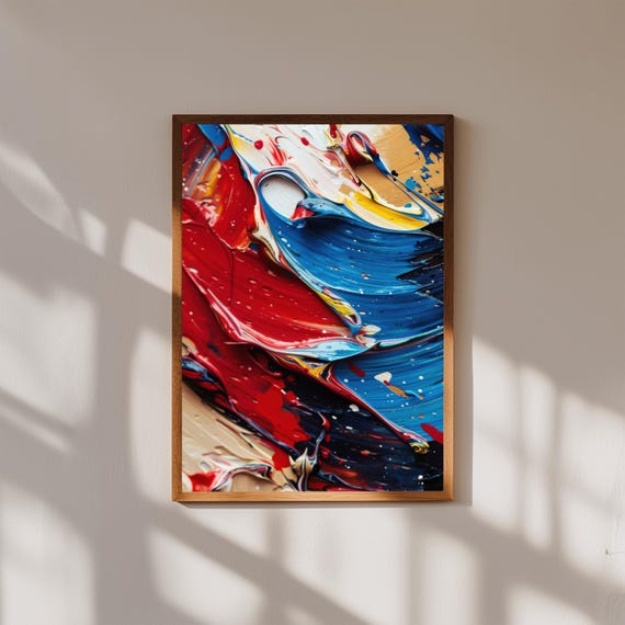 Colorful Abstract Expressionism Art Print, Modern Wall Art, Modern Bold Abstract Poster, Contemporary Art for Home Decor
