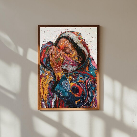 Jackson Pollock Inspired Abstract Print – Number 17A Style Fine Art – Modern Drip Painting Wall Decor – Expressionist Art Poster