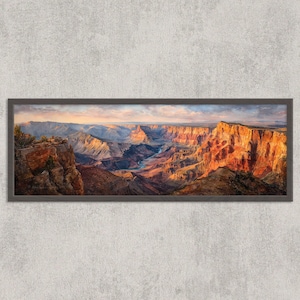 Grand Canyon Watercolor Panorama Print: Museum Quality Nature Artwork