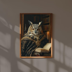 Animal Portrait Print: Vintage Style Pet in Suit, Funny Wall Art
