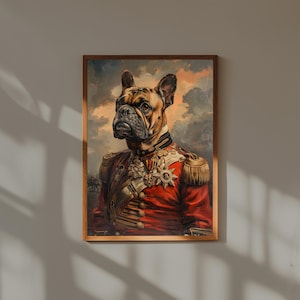 Animal Portrait Print: Vintage Style Pet in Suit, Funny Wall Art
