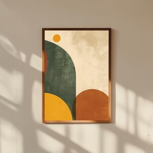 Gender-Neutrales Kinderzimmer Poster | Minimalistische Babyzimmer Dekoration | Unisex Babypartygeschenk | Weicher Erdfarbendruck | Kinder Kunstwerk