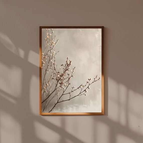 Abstract Botanical Wall Art Print | Modern Nature-Inspired Plant Art | Minimalist Floral Fine Art Decor, Museum Quality Framed Prints