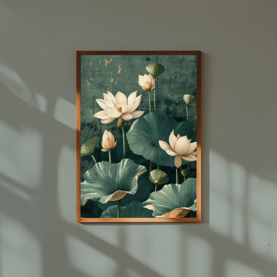 Abstract Botanical Wall Art Print | Modern Nature-Inspired Plant Art | Minimalist Floral Fine Art Decor, Museum Quality Framed Prints