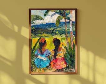 Impresión inspirada en Gauguin Nafea Faa Ipoipo: Arte polinesio postimpresionista