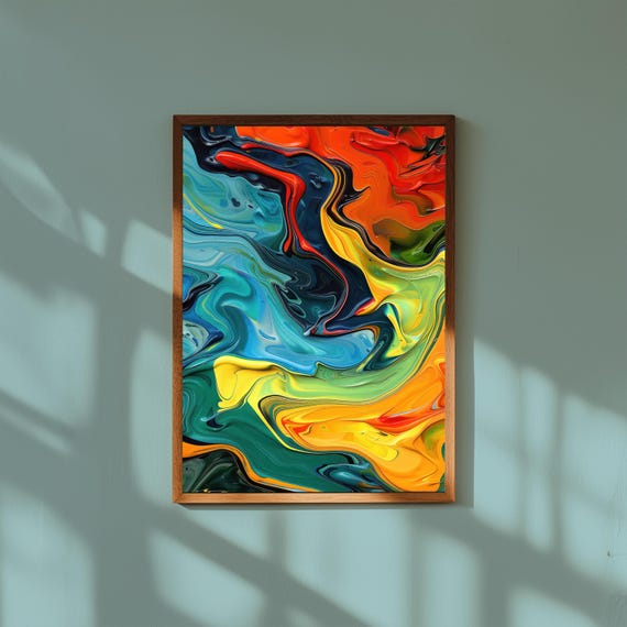 Conceptual Fauvist Wall Art Print, Bold Colorful Abstract Poster, Modern Expressionist Home Decor, Contemporary Art Print, Museum Quality