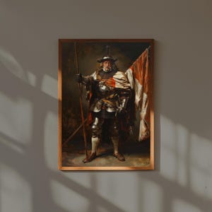 Rembrandt Standard Bearer Print: Baroque Dutch Masterpiece Reproduction