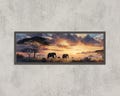Serengeti Elephants Sunset Watercolor Print: African Safari Wall Art product logo