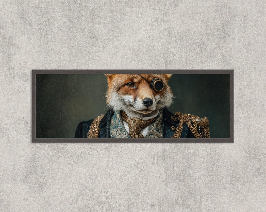 Victorian Steampunk Fox Portrait: Regal Animal Art Print - Etsy