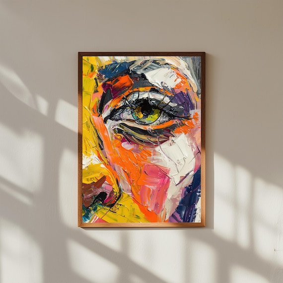 Willem de Kooning Inspired Print – Woman III Style Abstract Expressionist Art – Bold Modern Figurative Wall Decor – Fine Art Poster
