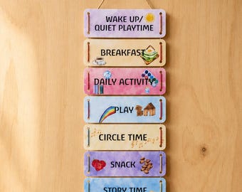 Druckbare tägliche Routine Karten | Waldorf Homeschool Rhythmus Stundenplan für Kinder (Digitaler Download)