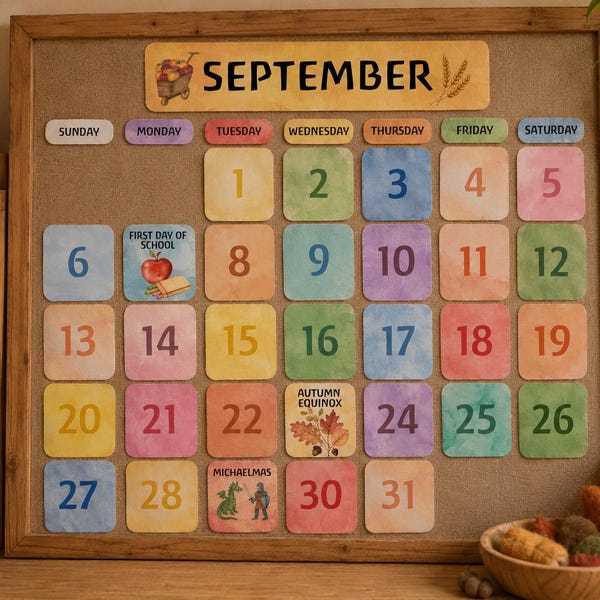 Waldorf  Customizable Monthly Wall Calendar