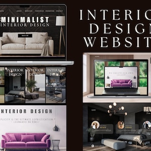 Interior Design Website Template: Minimalist Architect Portfolio (CANVA Editable)