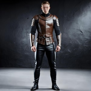 Real Leather Medieval Armor Costume for Men | Knight Chestplate & Pants | LARP Cosplay Outfit