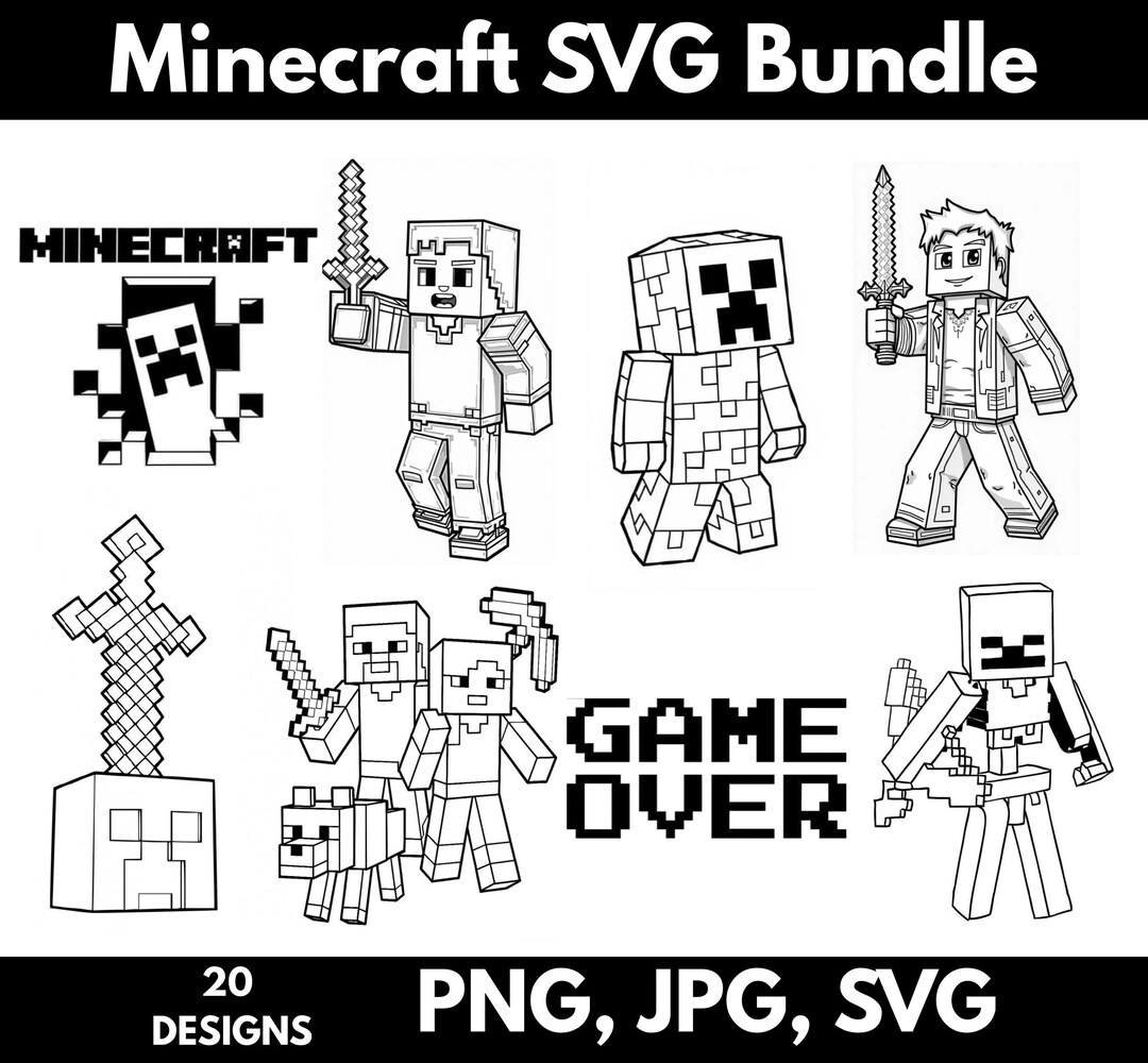 Minefactory Svg Minecraft Svg Bundle, Gaming Mine Svg, Gift for Gamer, Video Game Svg ...