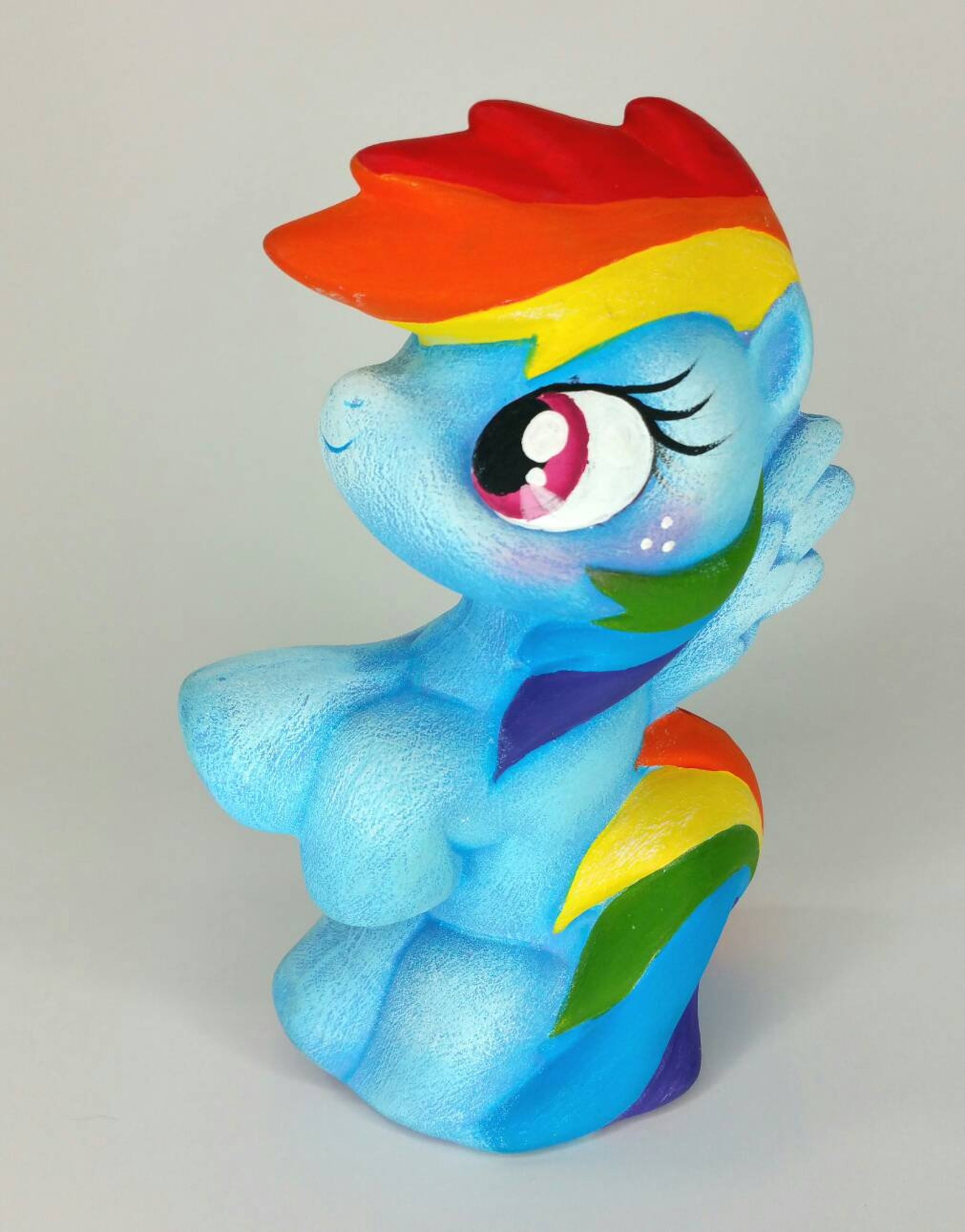 Rainbow Dash Custom Painted Piggy Bank MLP My Little Pony Etsy