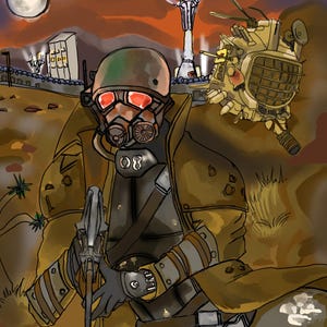 Fallout NCR Ranger 8.5 x 11 Art Print, Fallout New Vegas, Fallout, NCR, New California Republic, Video Game