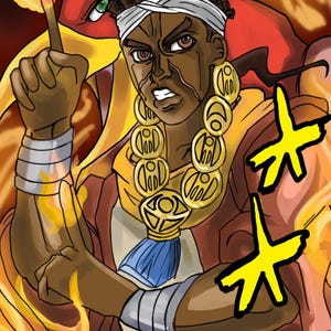 Avdol from Jojo&#39;s Bizarre Adventures Art Print 8.5 x 11, Fanart, Anime, Manga, Jojo, JJBA, Wall Decor