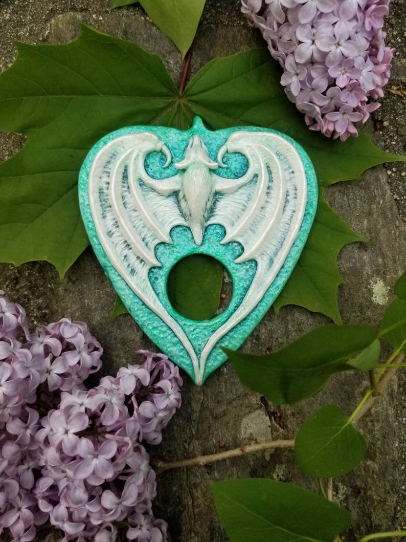 Ouija Planchette /' Aqua Glow Snow Bat/'