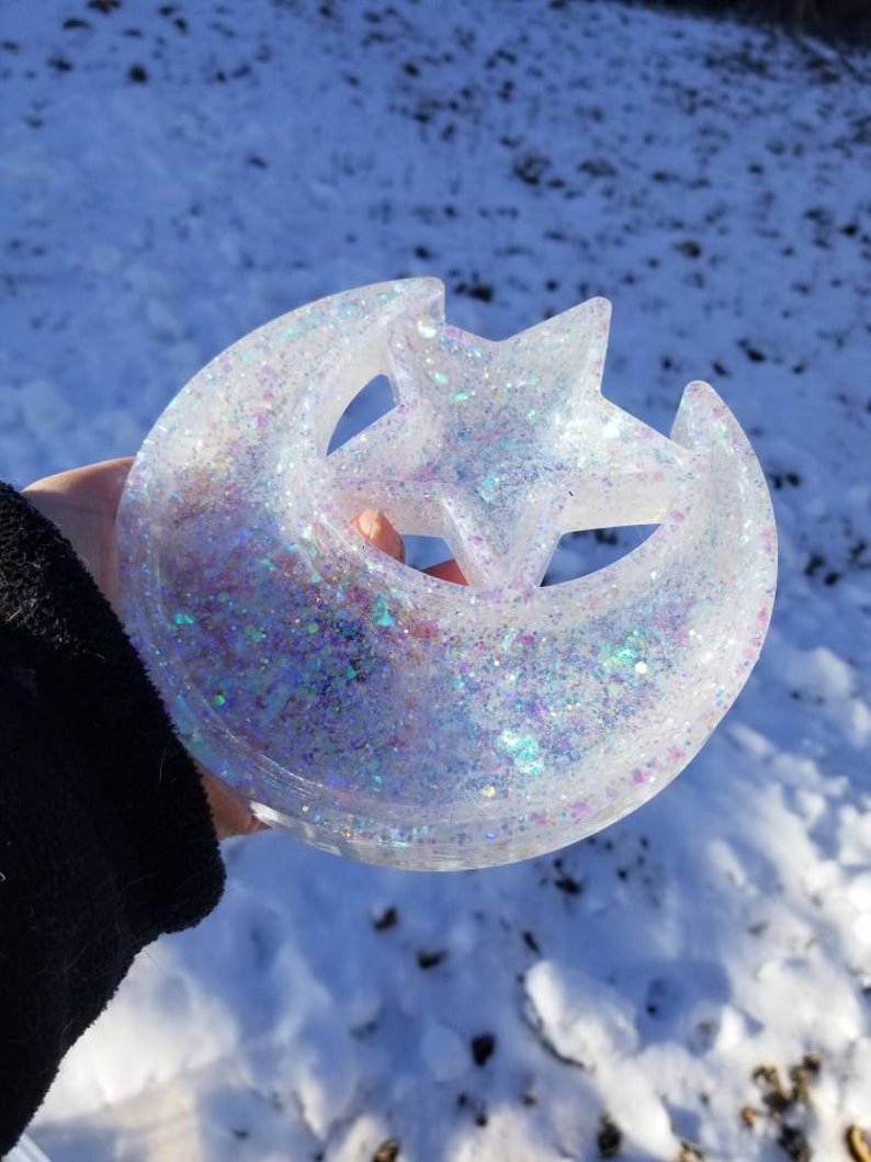 Star and Moon Dish Icy Opal