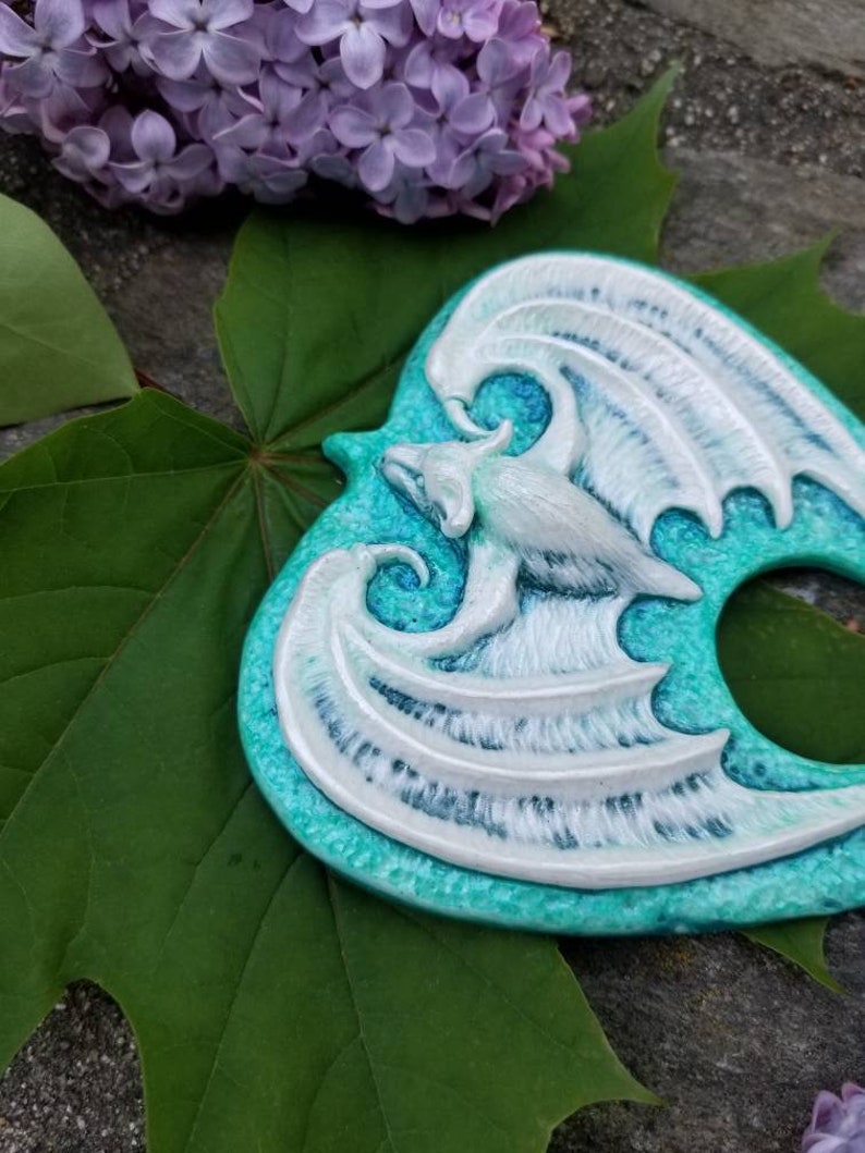 Ouija Planchette /' Aqua Glow Snow Bat/'
