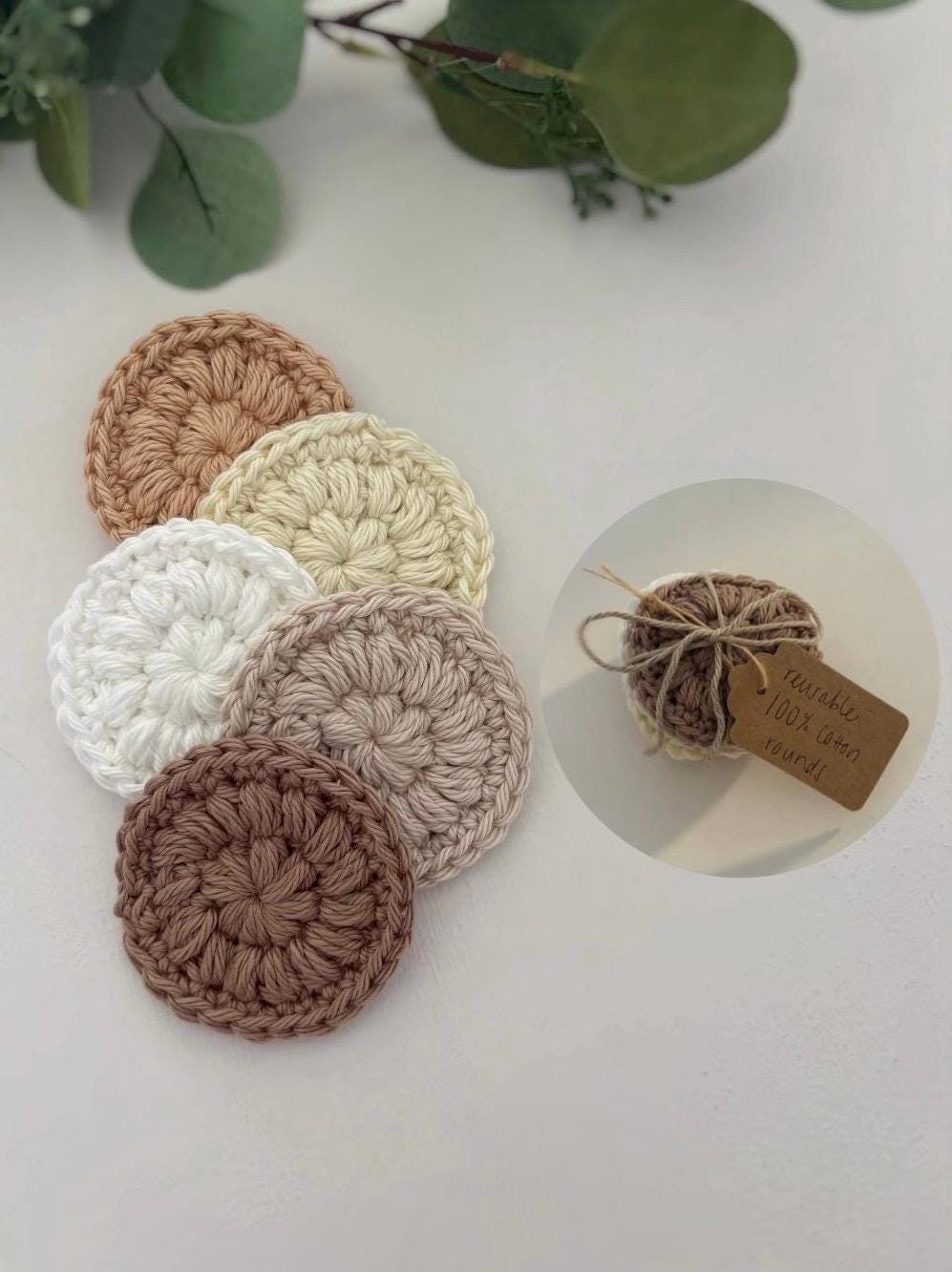 Reusable 100% Cotton Face Rounds | Soft, Washable Makeup Remover Pads ...