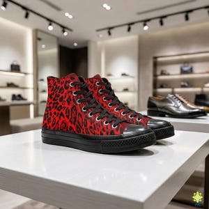 Womens Leopard High Top Sneakers - Etsy