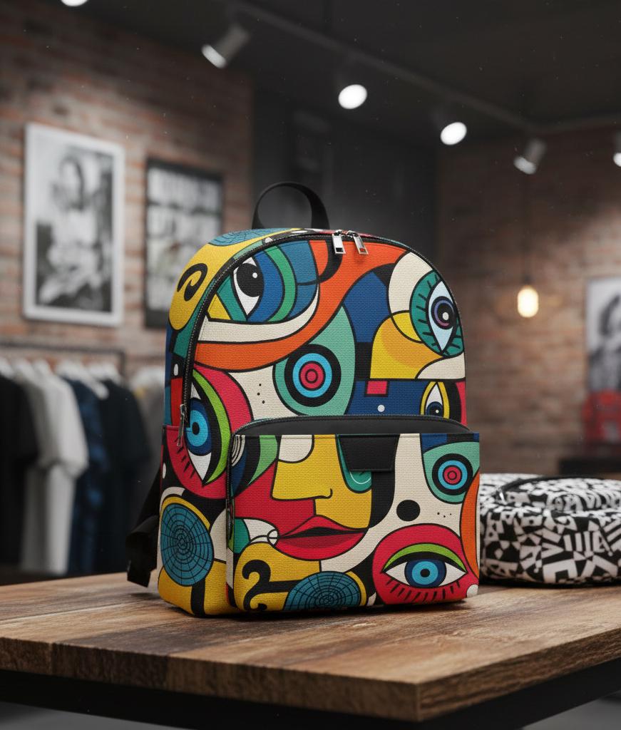 Abstract Art Backpack - Etsy display picture 1