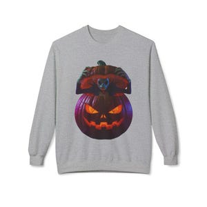 Halloween Alien Pumpkin Sweatshirt: Spooky Graphic Crewneck