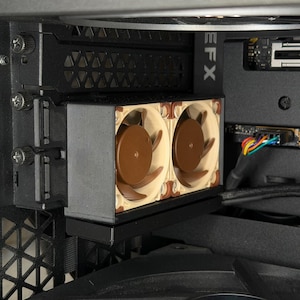 PCI Double 40mm Fan Mount: Lower GPU Temps, 2 Slot Bracket, Server Cooling Upgrade