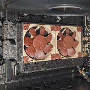 PCI Double 40mm Fan Mount: 2-Slot GPU Cooling Bracket, Server Cooling Upgrade