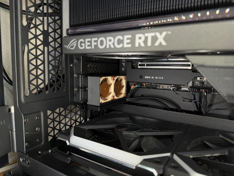 PCI Double 40mm Fan Mount: Lower GPU Temps, 2 Slot Bracket, Server Cooling Upgrade image 8