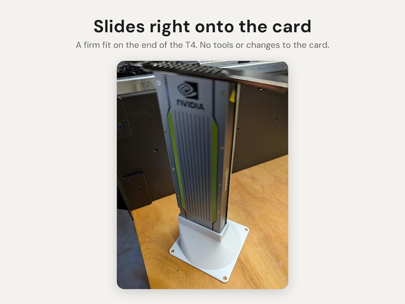 Nvidia Tesla T4 Fan Shroud Adapter: 40, 60, 80, 92 or 120mm Fan Cooling Duct for Data Center GPU in a Regular PC image 3
