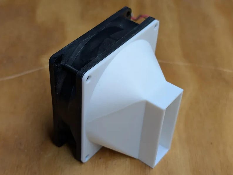Nvidia A2 Fan Shroud Adapter: 40, 60, 80, 92 or 120mm Fan Cooling Duct for Data Center GPU in a Regular PC image 1