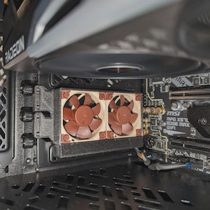 PCI Double 40mm Fan Mount: Lower GPU Temps, 2 Slot Bracket