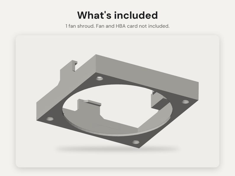 LSI 9300-16i Fan Shroud: 92mm Noctua NF-A9x14 Cooler Mount for HBA Card, Homelab and Server Cooling image 8