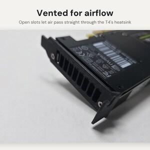 Nvidia Tesla T4 Low Profile Bracket: Vented PCIe Bracket for Low Profile Servers, Single or 3-Pack image 2
