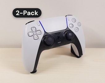 Pack de 2 soportes para mandos de PS5: Soporte flotante invisible para DualSense, expositor de perfil bajo para mandos, ideal para escritorio y estantería.