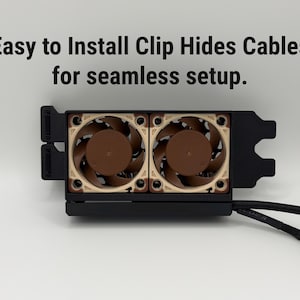 PCI Double 40mm Fan Mount: Lower GPU Temps, 2 Slot Bracket, Server Cooling Upgrade image 3