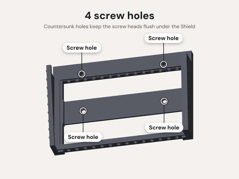 Nvidia Shield TV Pro Wall Mount Frame: Full Cradle Holder, Screw or 3M Tape Install, Wall or Behind TV immagine 3