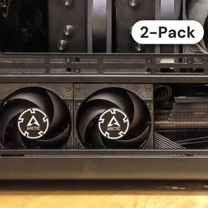 Par de soportes para ventiladores Lian Li A3 mATX de 80 mm: Montaje desplazado para refrigeración de GPU cuando las tarjetas gráficas gruesas bloquean los ventiladores inferiores. imagen 1