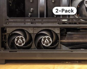 Lian Li A3 mATX 80mm Fan Bracket Pair: Offset Mount for GPU Cooling When Thick Graphics Cards Block the Bottom Fans