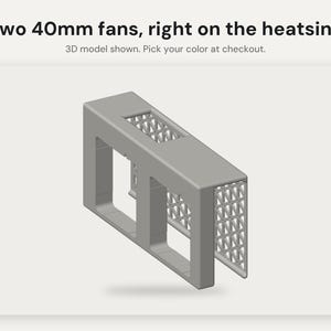 LSI 9305-24i Fan Shroud: Dual 40mm Noctua NF-A4x10 Cooling Duct for HBA Card, Homelab and Server image 3
