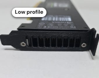 Nvidia Tesla T4 Low Profile Bracket: Vented PCIe Bracket for Low Profile Servers, Single or 3-Pack