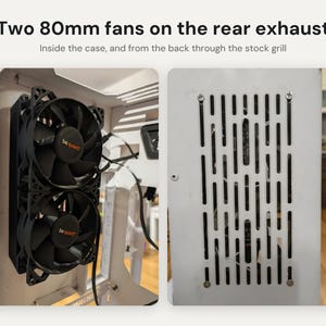 Conducto de extracción de aire con doble ventilador dinámico de 80 mm para Lian Li O11: Montaje trasero del ventilador para O11D, flujo de aire tipo Velocity Stack, no requiere insertos. imagen 2