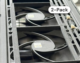 Par de espaciadores para ventiladores de 120 mm para Lian Li A3 mATX: Ventiladores más silenciosos y mejor flujo de aire, sellan los ventiladores al panel de malla, sin tornillos.