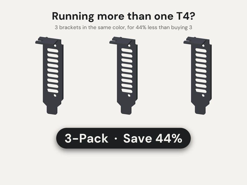 Nvidia Tesla T4 Low Profile Bracket: Vented PCIe Bracket for Low Profile Servers, Single or 3-Pack image 4