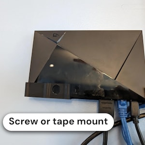 Nvidia Shield TV Pro muurbeugel (2019): Bevestiging met schroeven of 3M-tape, te monteren aan de muur of achter de tv